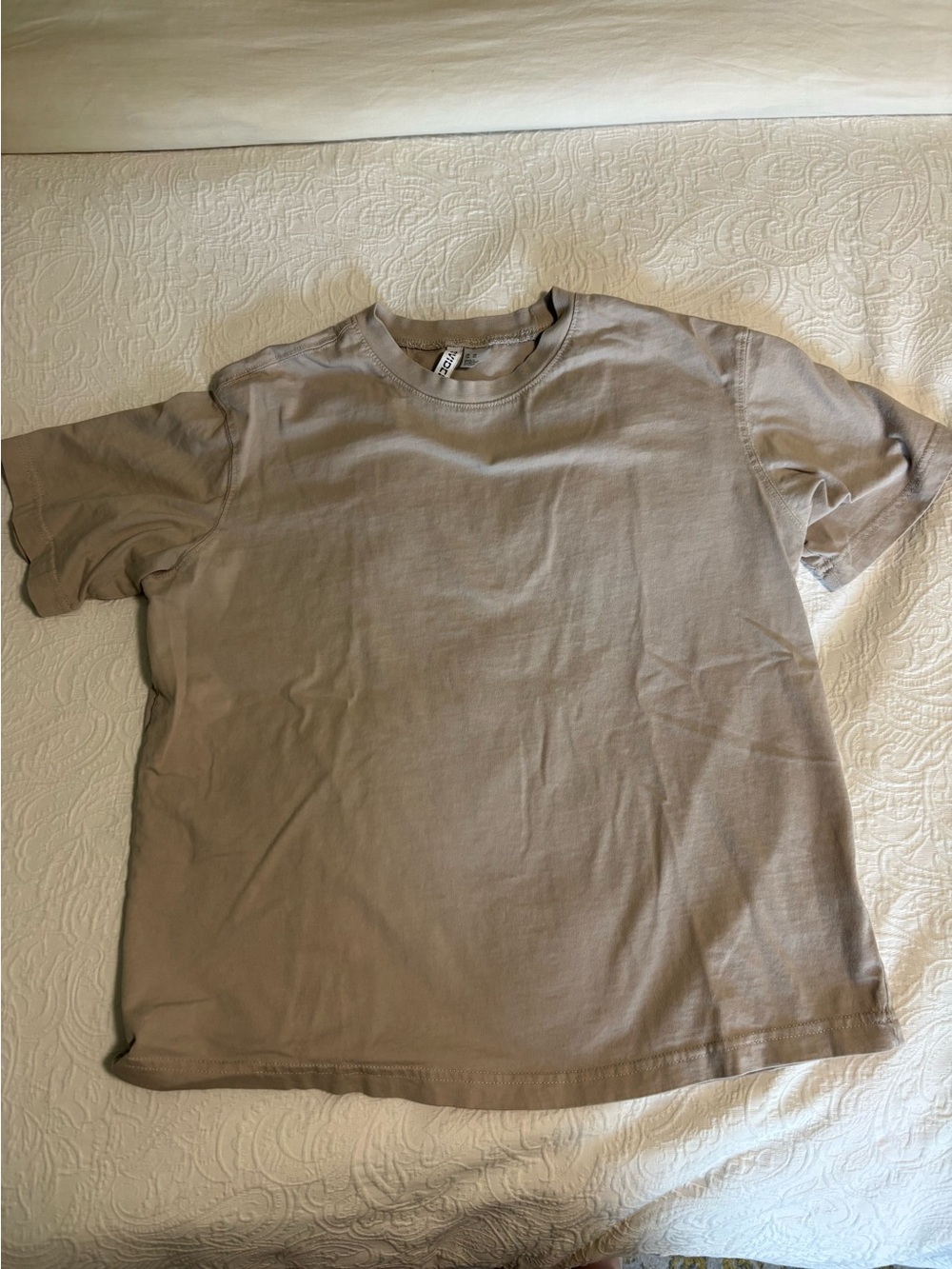 H&M women’s Crew Neck T-Shirt - Taupe Brown